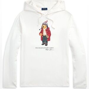Polo by Ralph Lauren White Hoodie with Polo Bear Graphic